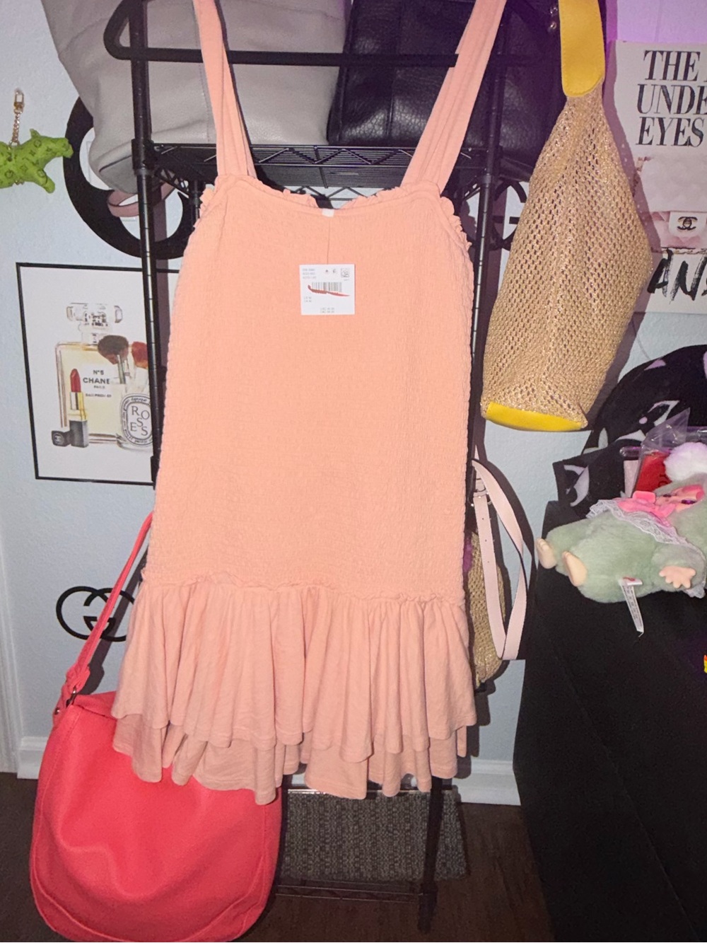 American Eagle Women’s Peach Ruffle Sundress